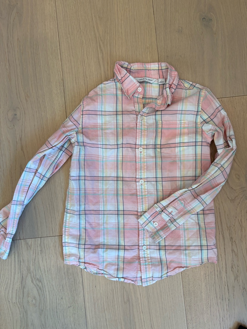 Janie & Jack Plaid Button-Down Shirt